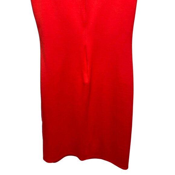 Banana Republic Dress Women Sz 4 Orange Sheath Sleeveless Work Stretch Solid - Picture 10 of 12